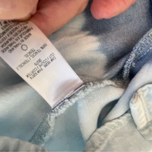 SPLENDID 241372 Womens Denim Chambray Casual Shirt Dress dip dye ombre S - Picture 12 of 13